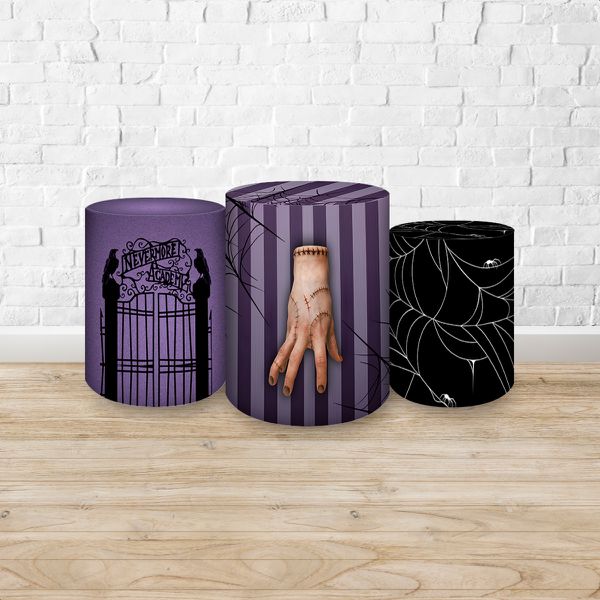 Trio Capas Cilindros Tema Wandinha 7105