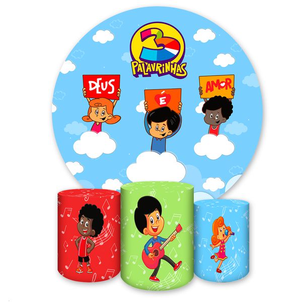 Kit 4 Capas Tema 3 Palavrinhas 7126