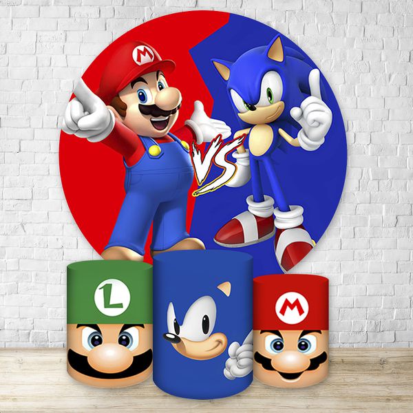 Capa Painel + Trio Capas Cilindros Sublimados Tema Mario Bros 784