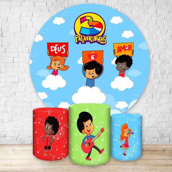 Kit 4 Capas Tema 3 Palavrinhas 7126
