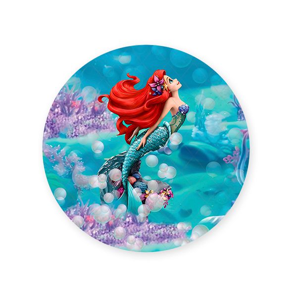 Capa Painel Redondo Sublimados Tema Ariel 1015