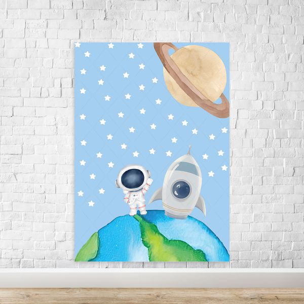 Capa Painel Retangular Sublimado Tema Astronauta 988