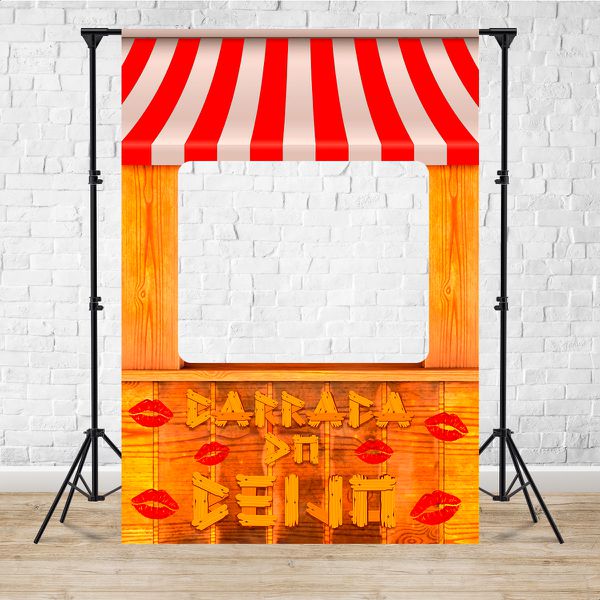 Capa Painel Interativo Para Fotos Vazado Tema Barraca do beijo 53