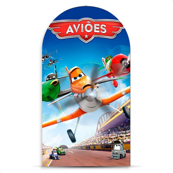 Capa Painel Romano Sublimado Tema Aviões 