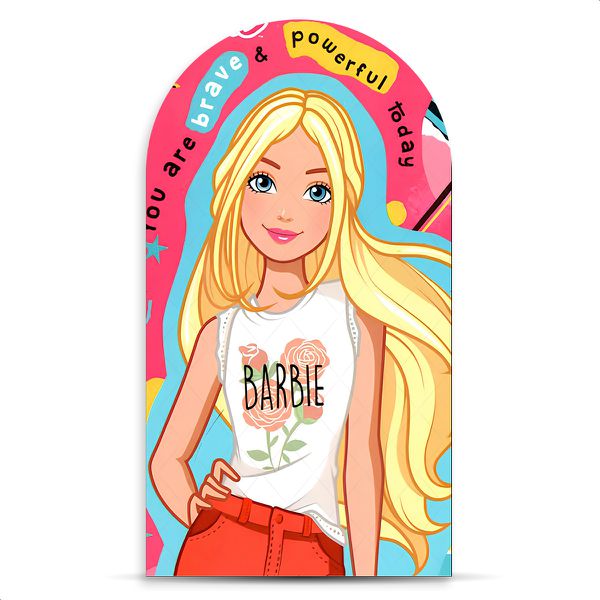 Capa Painel Romano Sublimado Tema Barbie 2651
