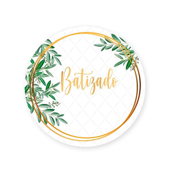 Capa Painel Redondo Sublimados Tema Batizado 869