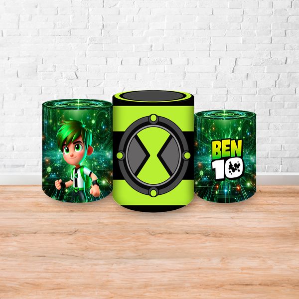 Trio Capas Cilindros Sublimados Tema Ben 10 5097