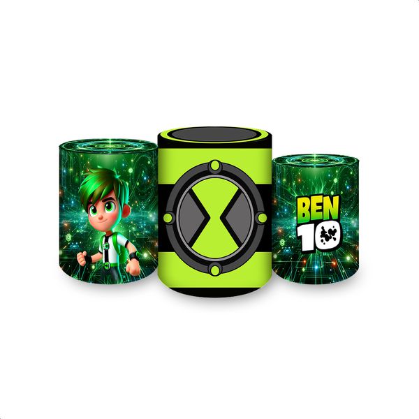 Trio Capas Cilindros Sublimados Tema Ben 10 5097