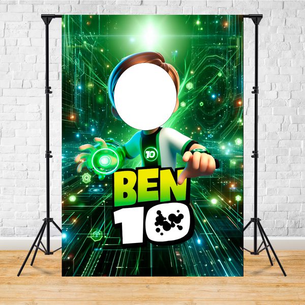 Capa Painel Interativo Para Fotos Vazado Tema Ben 10 5097
