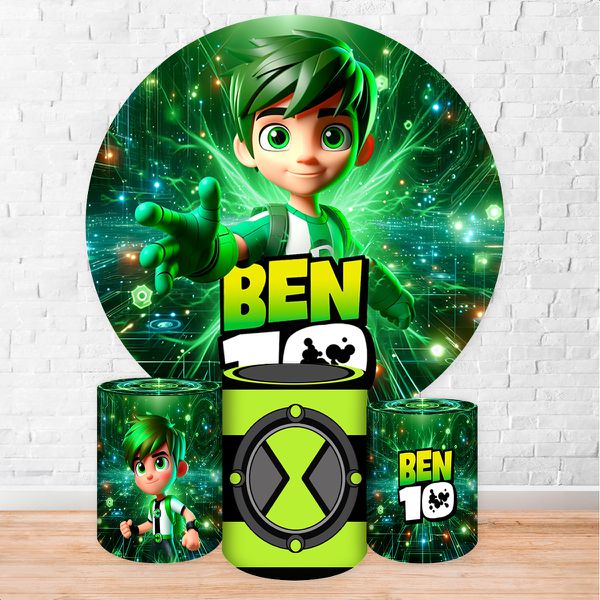 Capa Painel + Trio Capas Cilindros Sublimados Tema Ben10 5098