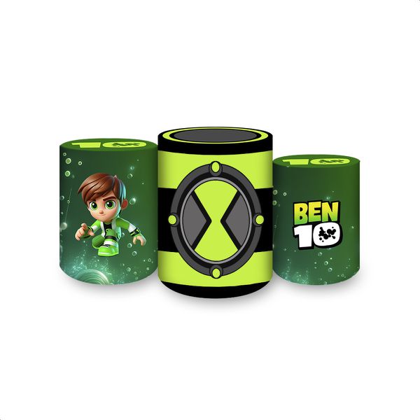 Trio Capas Cilindros Sublimados Tema Ben 10 5098