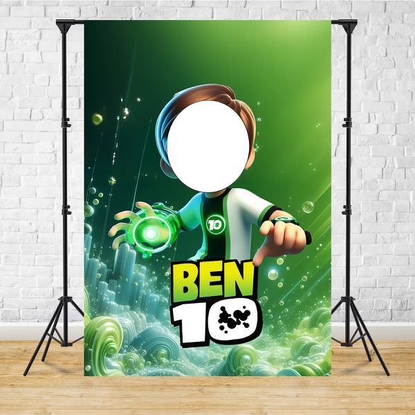 Capa Painel Interativo Para Fotos Vazado Tema Ben 10 5098