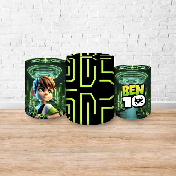 Trio Capas Cilindros Sublimados Tema Ben 10 5099