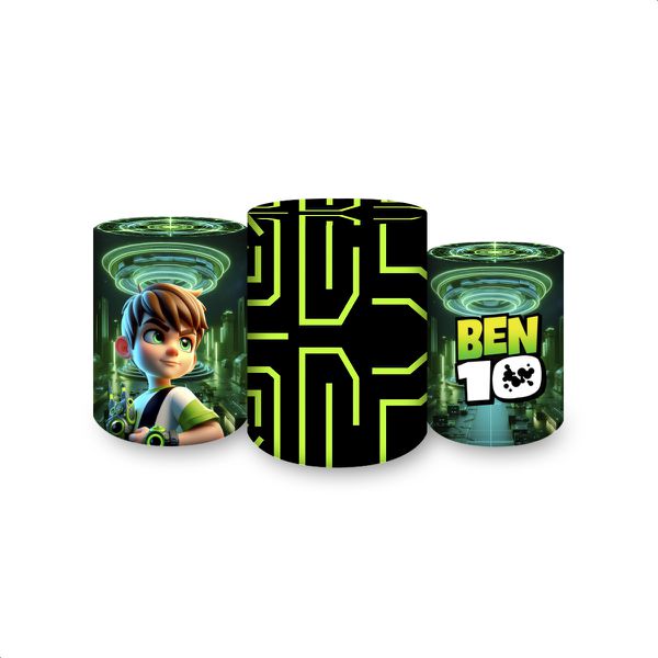 Trio Capas Cilindros Sublimados Tema Ben 10 5099