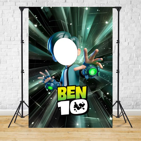 Capa Painel Interativo Para Fotos Vazado Tema Ben 10 5099