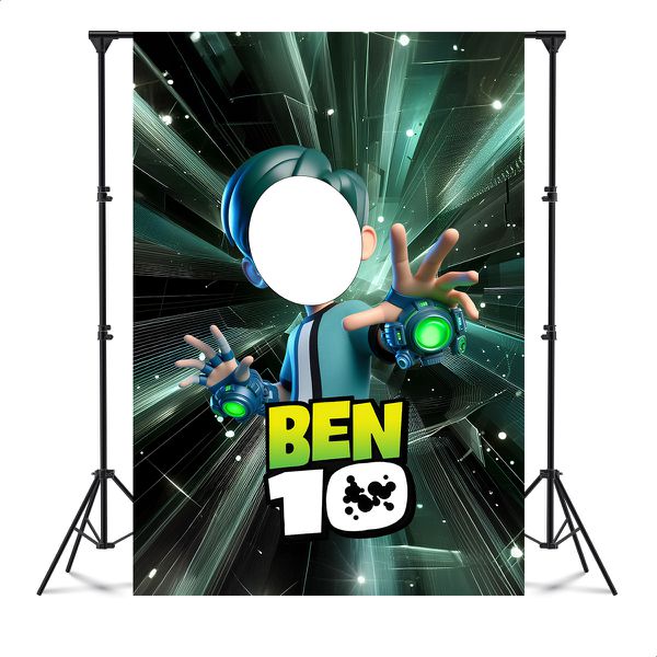 Capa Painel Interativo Para Fotos Vazado Tema Ben 10 5099