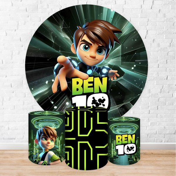 Capa Painel + Trio Capas Cilindros Sublimados Tema Ben10 5099