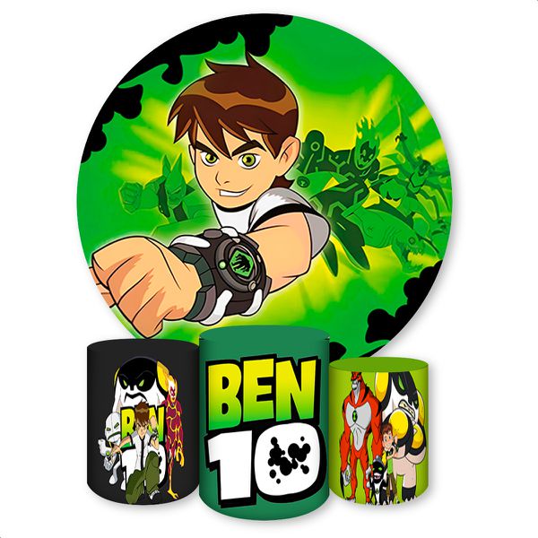 Capa Painel + Trio Capas Cilindros Sublimados Tema Ben10 1123