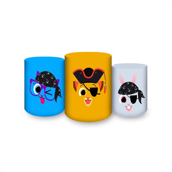 Trio Capas Cilindros Sublimados Bolofofos 2528