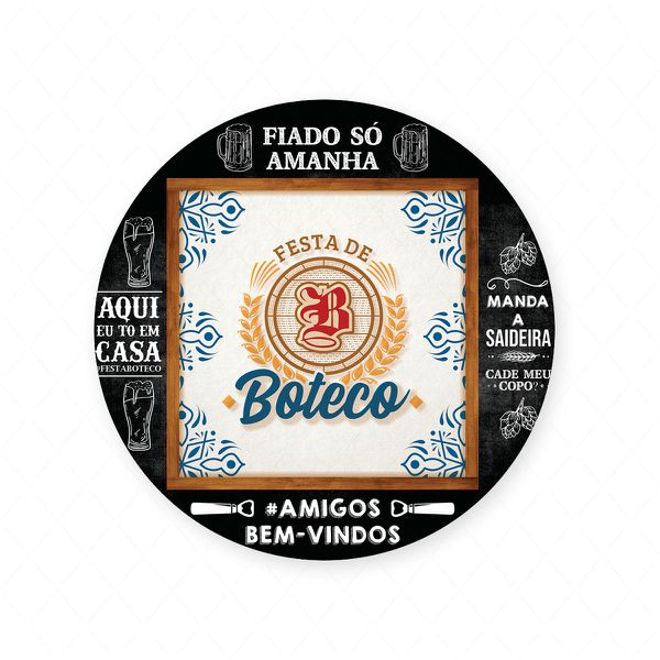 Capa Painel Redondo Sublimados Tema Buteco 1559