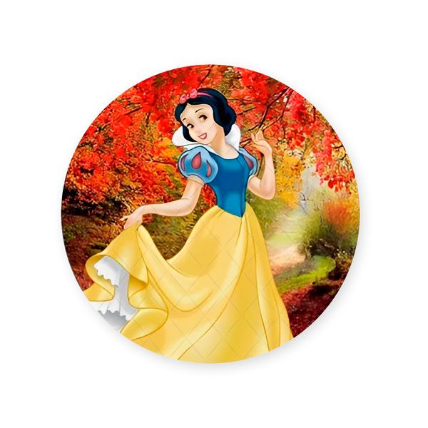 Capa Painel Redondo Sublimados Tema Branca De Neve 242