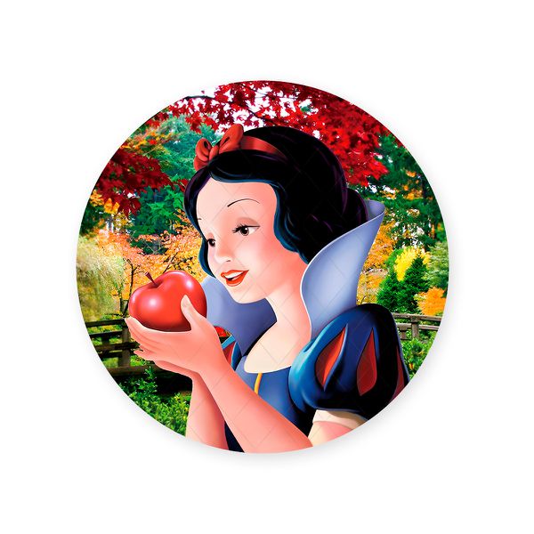 Capa Painel Redondo Sublimados Tema Branca De Neve 969