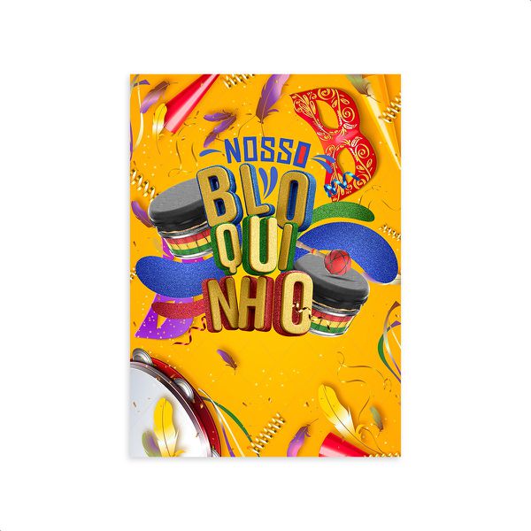 Capa Painel Retangular Sublimado Tema Carnaval 2576