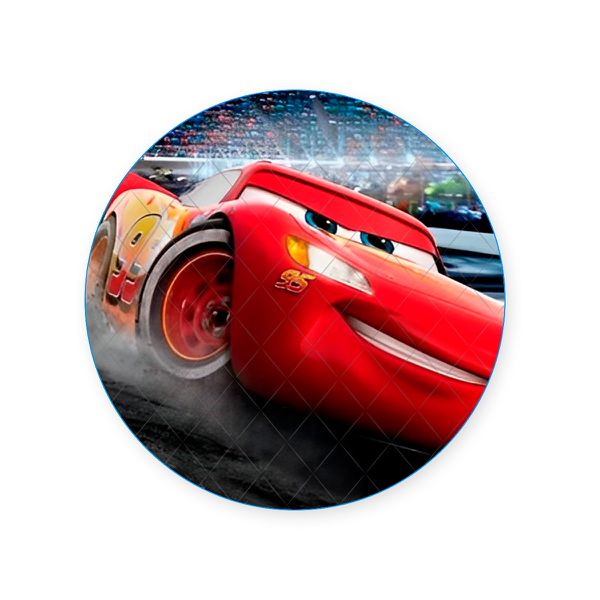 Capa Painel Redondo Sublimados Tema Carros 255