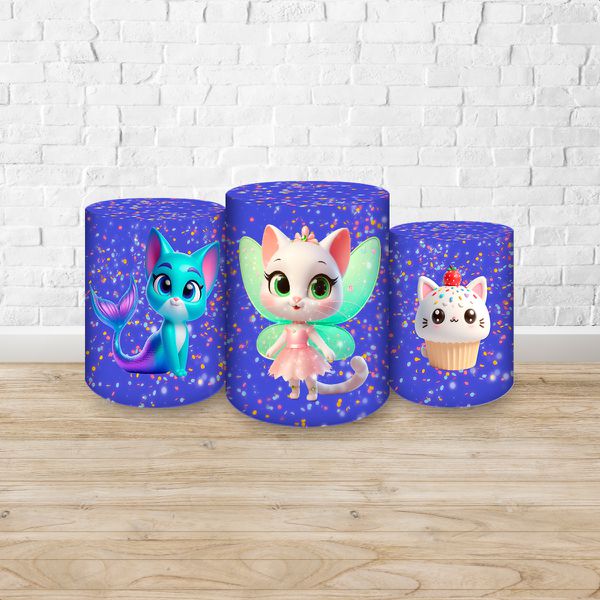 Trio Capas Cilindros Sublimados Tema Casa Magica da Gaby AI 2230