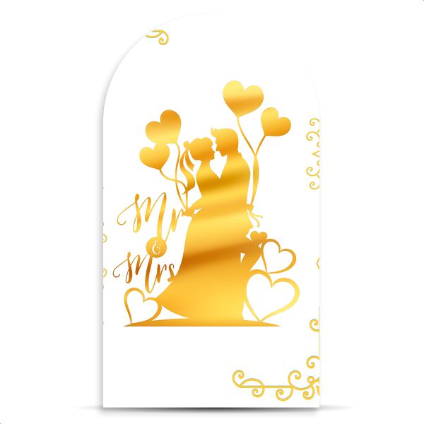 Capa Painel Romano Sublimado Tema Casamento / Noivado 2540
