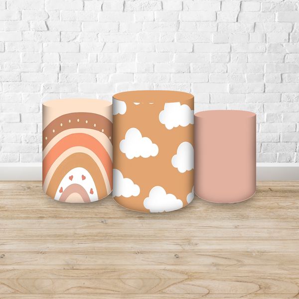 Trio Capas Cilindros Sublimados Tema Chá de Bebe 298
