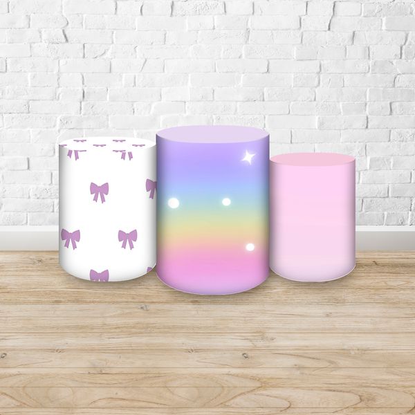 Trio Capas Cilindros Sublimados Tema Chá de Bebe 347