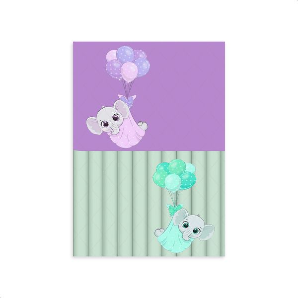Capa Painel Retangular Sublimado Tema Elefante 981