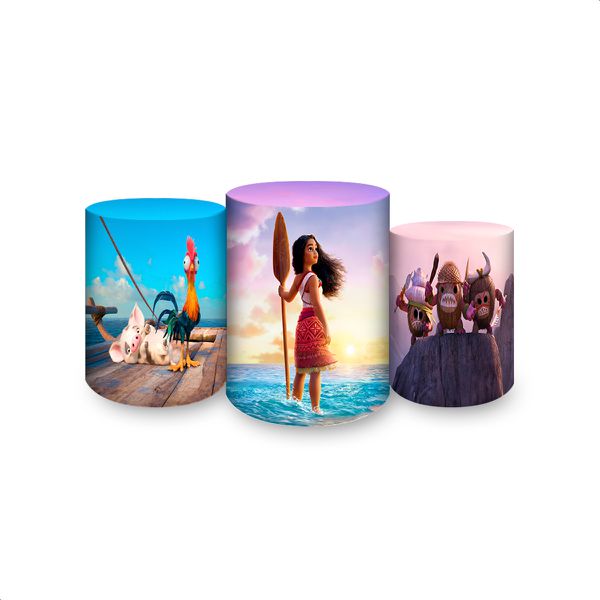 Trio Capas Cilindros Sublimados Tema Moana 2248