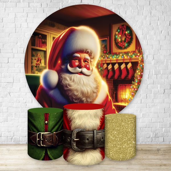 Capa Painel + Trio Capas Cilindros Sublimados Tema Natal 4611