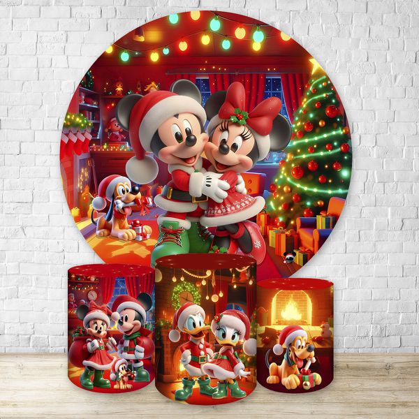 Capa Painel + Trio Capas Cilindros Sublimados Tema Natal 4612