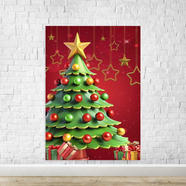 Capa Painel Retangular Sublimado Tema Natal 4610