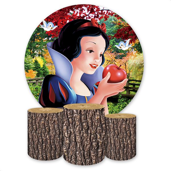 Capa Painel + Trio Capas Cilindros Sublimados Tema Branca De Neve 1415