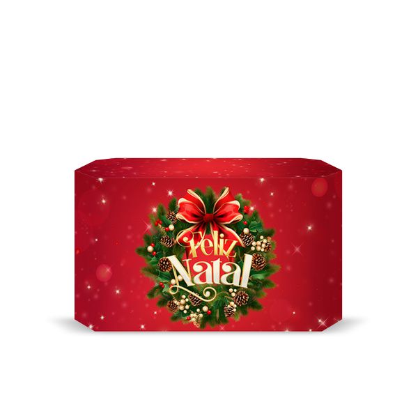 Capa Decorativa para 2 Mesas Quadrada Sublimada Tema Natal Decorações Natalinas 4610