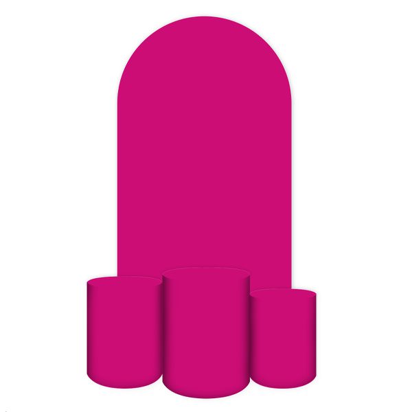Capa Painel Romano Veste fácil + 3 Capas Cilindros Tema Liso Pink 4001