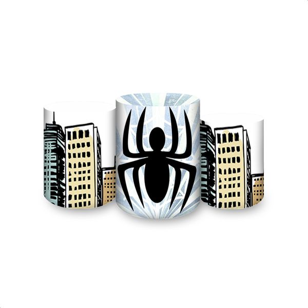 Trio Capas Cilindros Sublimados Tema Homem Aranha 4063