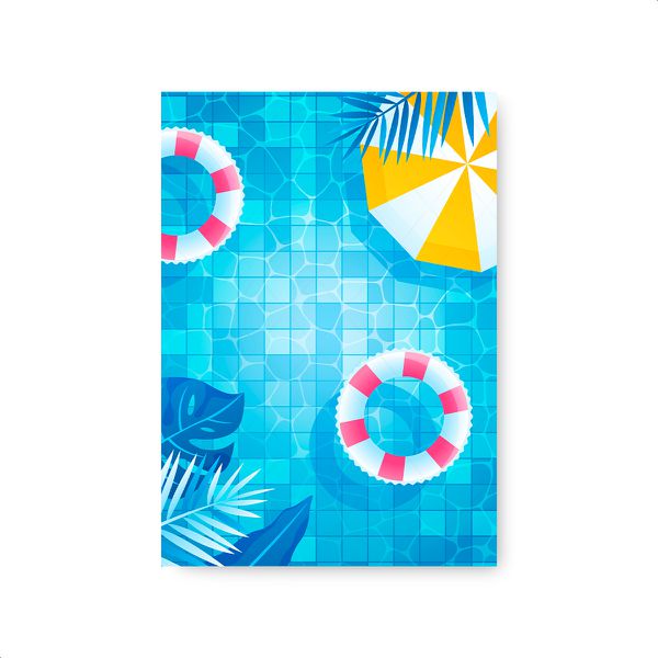 Capa Painel Retangular Sublimado Tema Pool Party 211