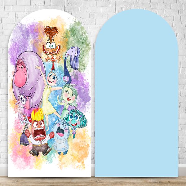 Capa Painel Romano Sublimado Tema Divertida Mente Aquarelado giz 2042