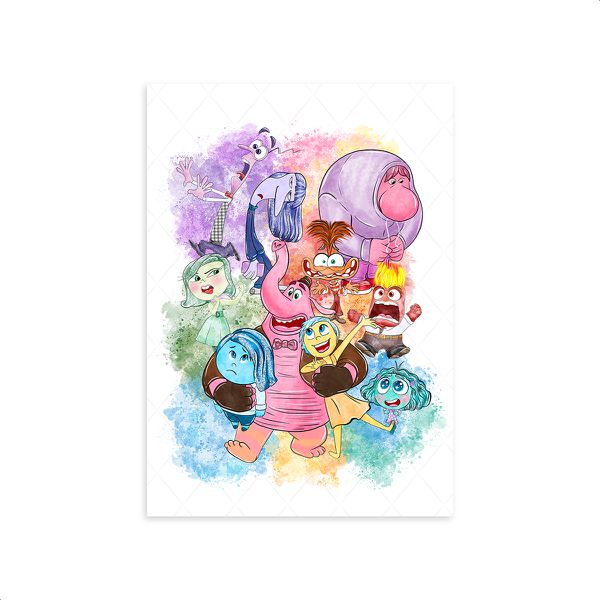 Capa Painel Retangular Sublimado Tema Divertida Mente Aquarelado giz 2043