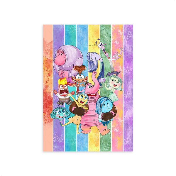 Capa Painel Retangular Sublimado Tema Divertida Mente Aquarelado giz 2044