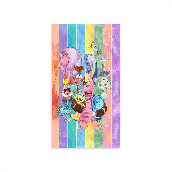 Capa Painel Retangular Sublimado Tema Divertida Mente Aquarelado giz 2044