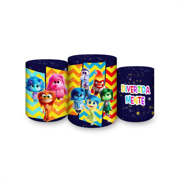 Trio Capas Cilindros Sublimados Tema Divertida Mente 2211