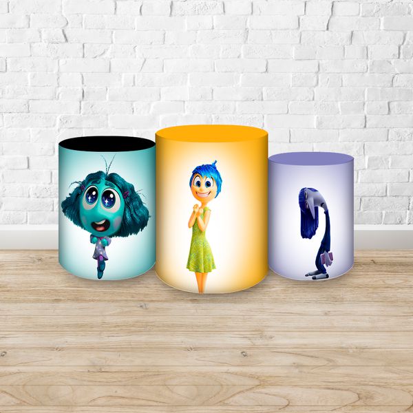 Trio Capas Cilindros Sublimados Tema Divertida Mente 2720