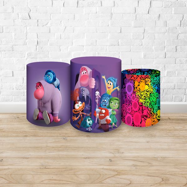 Trio Capas Cilindros Sublimados Tema Divertida Mente 2719