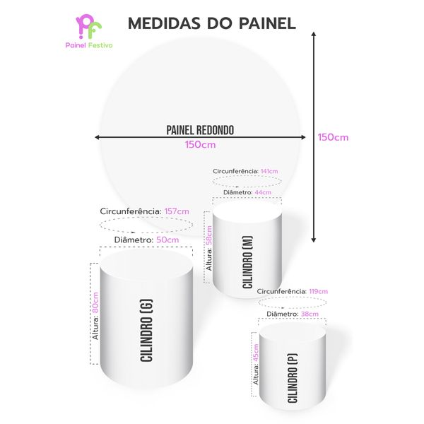 Capa Painel + Trio Capas Cilindros Sublimados Tema Divertidamente 2718